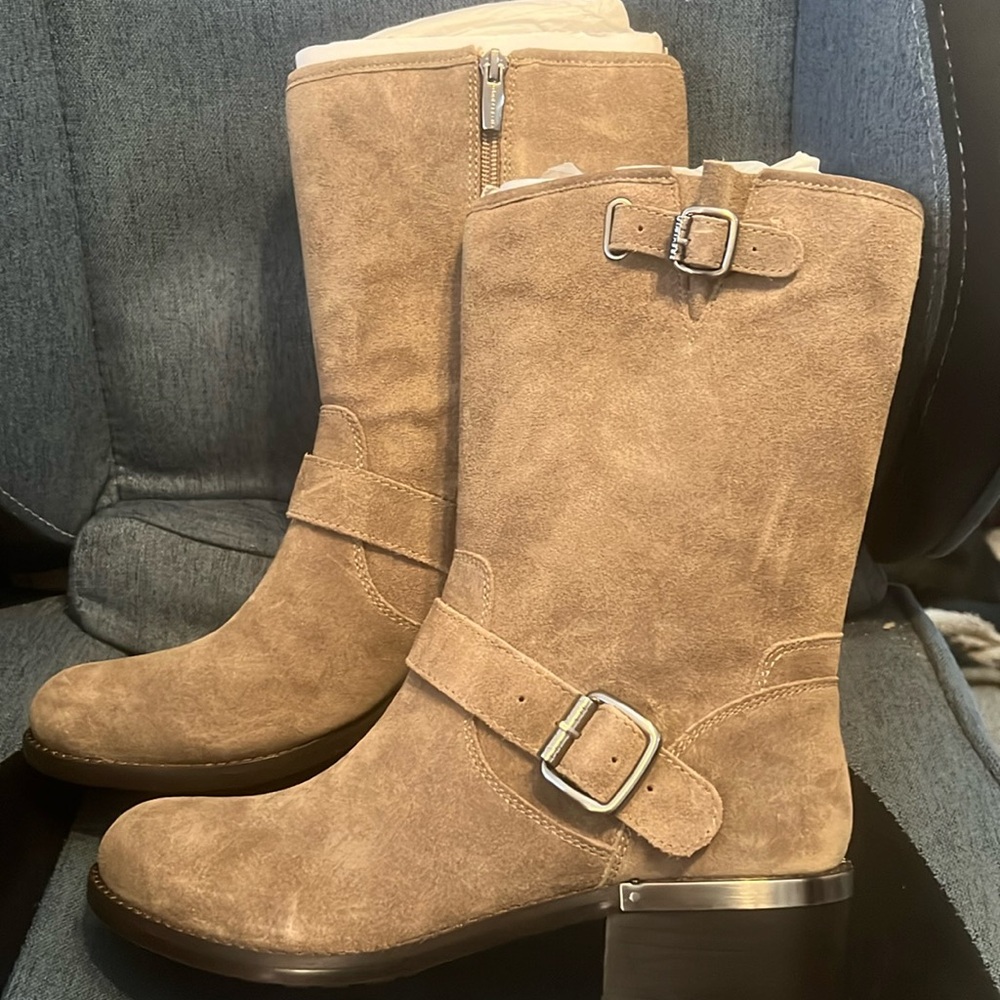 Vince camuto, tan suede boots half calf
